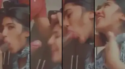 Beautiful Teen Girlfriend Giving a Deepthroat Blowjob Video